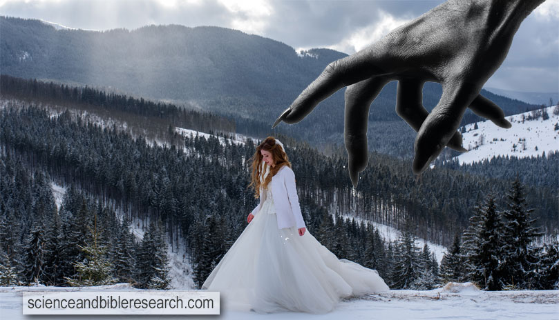 Woman in snowy forest (Photo by wolfhound9111)